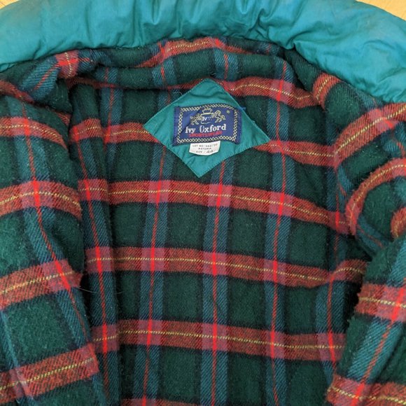 ๐ฅ Amazing VTG Retro Ivy Oxford Green Winter Jacket Coat with Plaid Lining๐ฅ - Picture 13 of 16